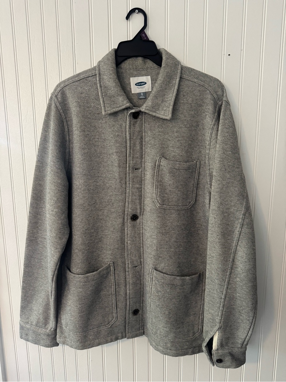 Old Navy Light Gray Men's Lightweight Shirt Jacket